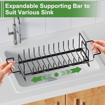Compact Expandable Dish Drying Rack for Small Kitchens