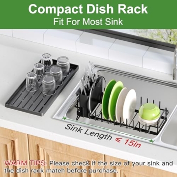 Compact Expandable Dish Drying Rack for Small Kitchens