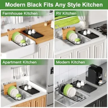 Compact Expandable Dish Drying Rack for Small Kitchens