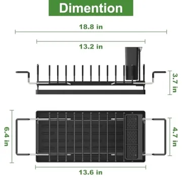Compact Expandable Dish Drying Rack for Small Kitchens