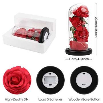 Beauty and The Beast Rose LED Light Gift for Love
