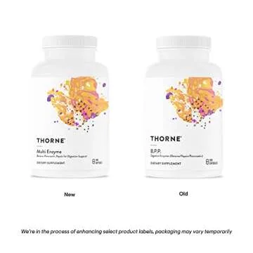 THORNE Multi Enzyme (Formerly B.P.P.) - Betaine, Pepsin, Pancreatin - Comprehensive Blend of Digestive Enzymes to Support Normal Digestion - Dairy-Free - 180 Capsules - 90 Servings