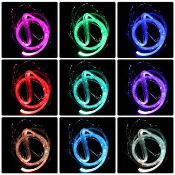 Fiber Optic Dance Whip, Light-up Led Dance Space Super Bright Light Rave for Party, Dancing, Parties...