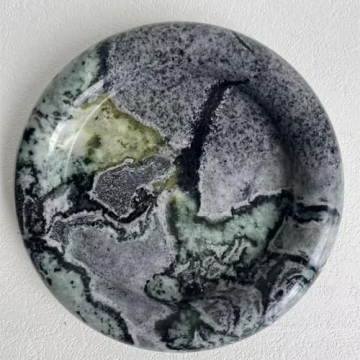 SAIDKOCC Natural Marble Round Vanity Tray - Stylish Decorative Tray for Any Space