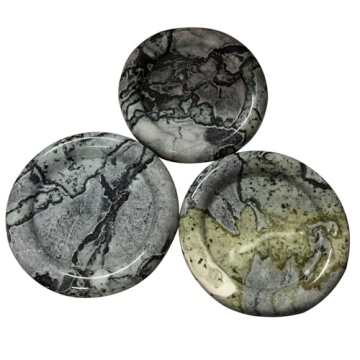 SAIDKOCC Marble Round Vanity Tray for Elegant Home Decor