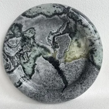 SAIDKOCC Marble Round Vanity Tray for Elegant Home Decor