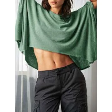 Dokotoo Summer Shirts for Women Plus Size Crop Womens Tops Trendy Cute Ladies Fashion 2025 Spring Workout GMY Clothes Oversized Tshirts Casual Solid Blouses T-Shirts Beach Outfits Tees Clothing