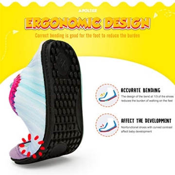 Apolter Swim Water Shoes for Toddler Kids - Non-Slip Aqua Socks