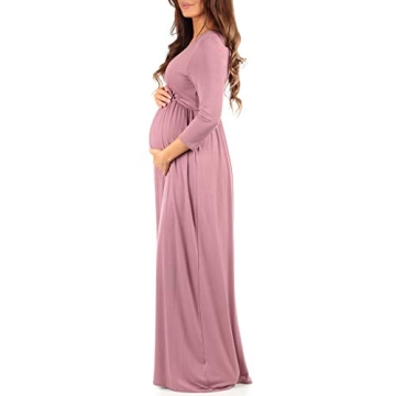 Stylish Mother Bee Maternity V-Neck Dress for Moms