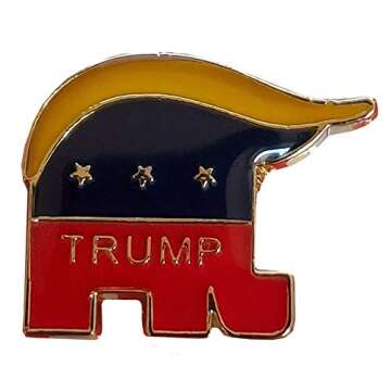 Wholesale 50 Pack Trump GOP Republican Motorcycle Hat Cap Lapel Pins