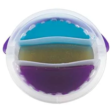Nickelodeon Slime 3LB Mermaid Premade Slime Bucket – 3 Colors-in-1, Aqua, Glitter Gold and Purple Slime