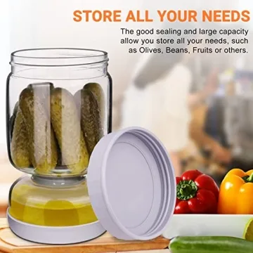 Homnoble Pickle Jar - Perfect for Pickles & Olives