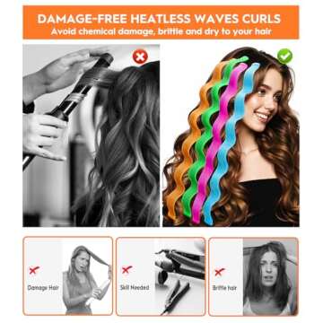 42 Pieces Heatless Waves Hair Curler - No Heat Curling