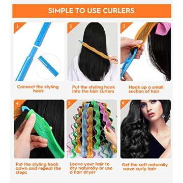 Heatless Waves Hair Curler Set for No Damage Styling