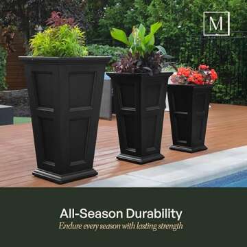Mayne Fairfield 28-Inch Tall Self-Watering Planter