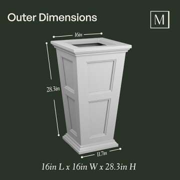 Mayne Fairfield 28-Inch Tall Self-Watering Planter