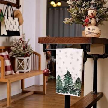ARKENY Christmas Dish Towels for Festive Kitchen Decor