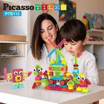 Picasso Toys112pcs Hedgehog Blocks STEM Building Tiles Set Construction Learning Toy Stacking Interl...