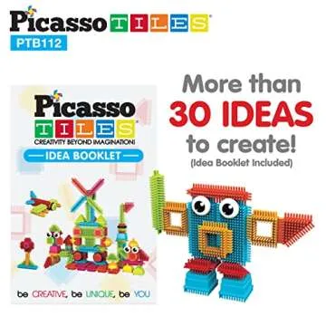 Picasso Toys112pcs Hedgehog Blocks STEM Building Tiles Set Construction Learning Toy Stacking Interlock Block, Creativity Beyond Imagination, Inspirational, Recreational, Educational PTB112