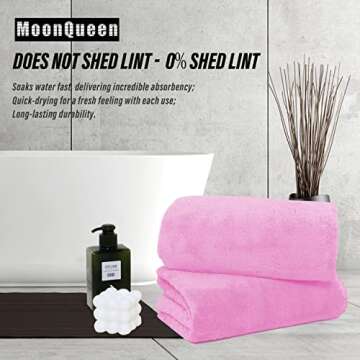 MOONQUEEN Quick Drying Microfiber Bath Towels Set