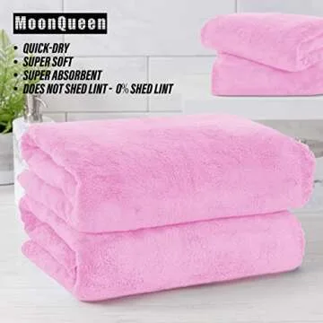 MOONQUEEN Quick Drying Microfiber Bath Towels Set