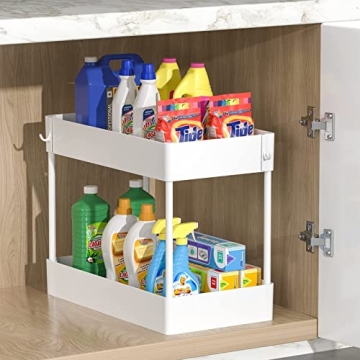 Efuytech Under Sink Organizer - Space Saving Storage Rack