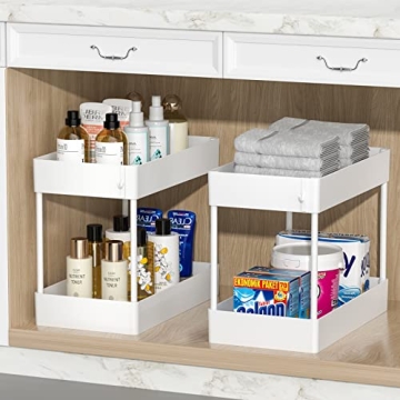 Efuytech Under Sink Organizer - Space Saving Storage Rack