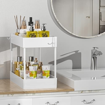 Efuytech Under Sink Organizer - Space Saving Storage Rack