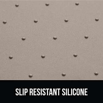 GORILLA GRIP 100% Waterproof Raised Edge BPA Free Silicone Pet Feeding Mat, Dog Cat Food Mats Contain Spills Protects Floors, Placemats for Cats and Dogs Water Bowl, Pets Accessories 16x10, Beige