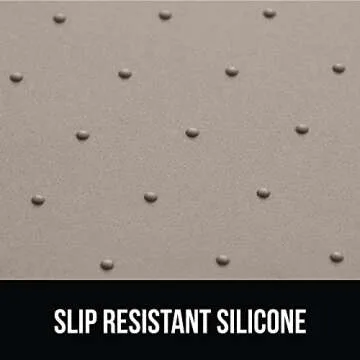 GORILLA GRIP 100% Waterproof Raised Edge BPA Free Silicone Pet Feeding Mat, Dog Cat Food Mats Contain Spills Protects Floors, Placemats for Cats and Dogs Water Bowl, Pets Accessories 16x10, Beige