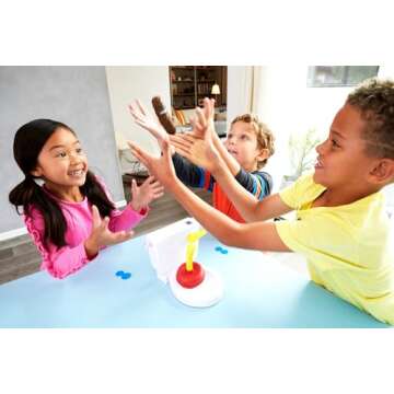 Mattel Games Flushin' Frenzy Kids Game, Family Game with Toilet & Plunger, Grab the Flying Poop for 2-4 Players