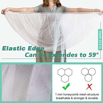 Mosquito Net for Stroller (2 Pack) - Durable Baby Stroller Mosquito Net - Perfect Bug Net for Stroll...