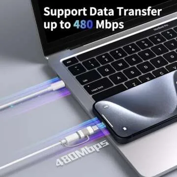 4 Pack Lightning to USB C Adapter for iPhone & Galaxy