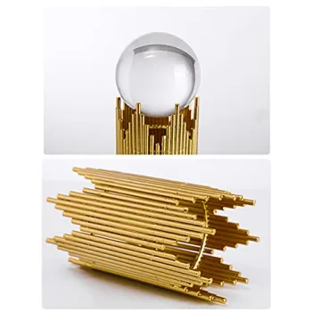 E-isata Modern Decorative Crystal Ball with Iron Stand