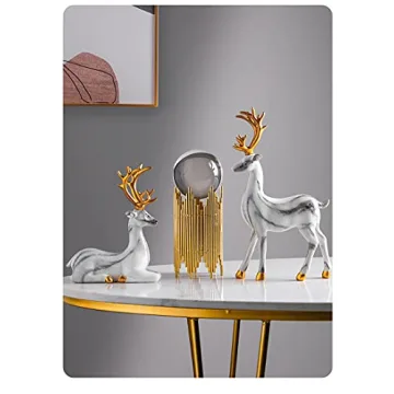 E-isata Modern Decorative Crystal Ball with Iron Stand