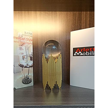 E-isata Modern Decorative Crystal Ball with Iron Stand