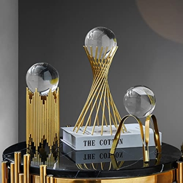 E-isata Modern Decorative Crystal Ball with Iron Stand