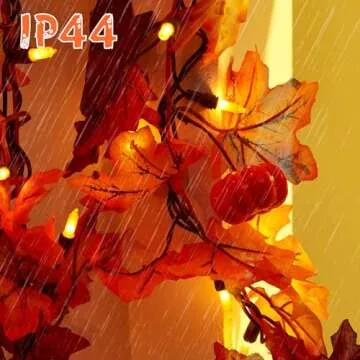 Fall Decor 11Ft Garland with Lights for Thanksgiving