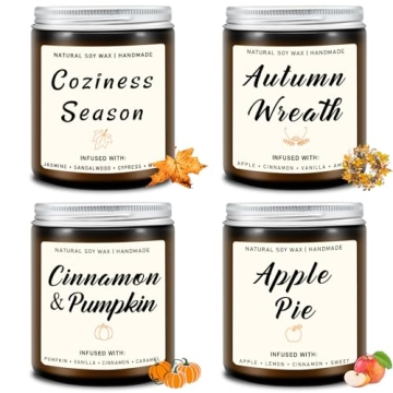 Homsolver Fall Scented Candles Gift Set - Cozy Autumn Decor