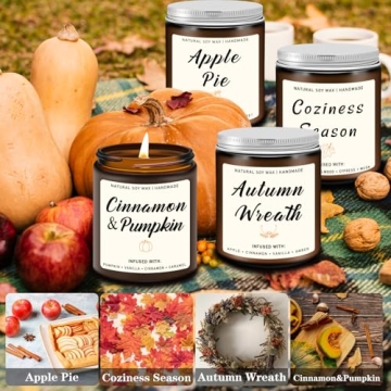 Autumn Scented Candles Set for Cozy Home Decor