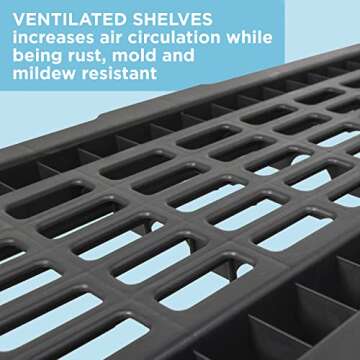 BLACK+DECKER 5-Tier Heavy Duty Storage Shelf - Durable & Stylish