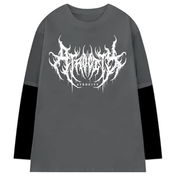 Goth Shirt Unisex Long Sleeve Stylish Casual Wear