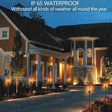 Aityvert Upgraded Larger Solar Torch Lights, Waterproof Outdoor Dancing Flames Lights, Flickering Flames Garden Lights, Landscape Decoration Pathway Patio Lights 43" 96 LED (2 Pack)