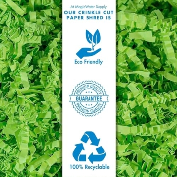 Eco-Friendly Lime Green Crinkle Cut Paper Shred Filler