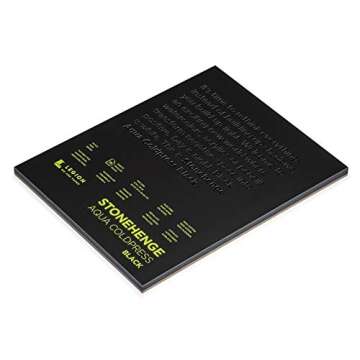Stonehenge Legion Aqua Watercolor Pad, 140lb, Cold Press, 8 by 10 Inches, Black Paper, 15 Sheets