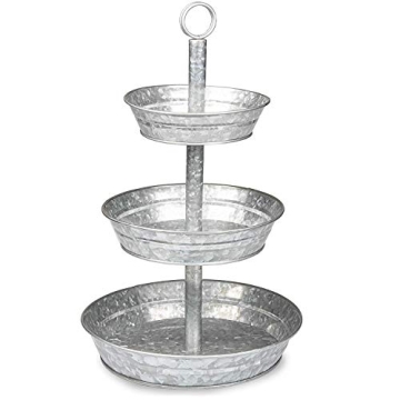 Ilyapa 3-Tier Serving Stand - Stylish Galvanized Tray
