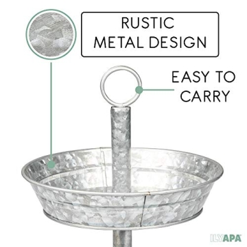 Ilyapa 3-Tier Serving Stand - Stylish Galvanized Tray
