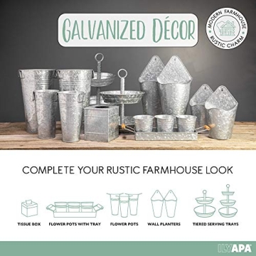 Ilyapa 3-Tier Serving Stand - Stylish Galvanized Tray