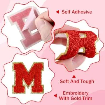 Self Adhesive Chenille Letter Patches for Personalized Style