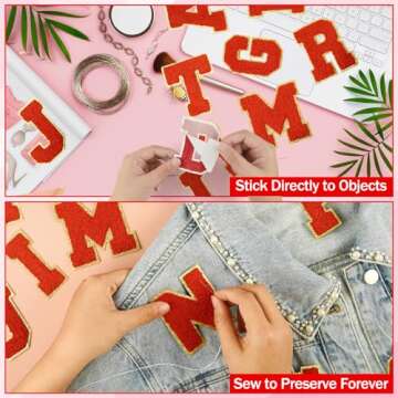 Self Adhesive Chenille Letter Patches for Personalized Style